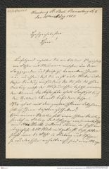 Nachlass Franz Steindachner, Brief von Hugo Schilling an Franz Steindachner (10.03.1877), Inv.Nr. 451.01, Seite 1